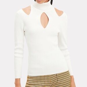 A.L.C. White Matera Cut Out Sweater